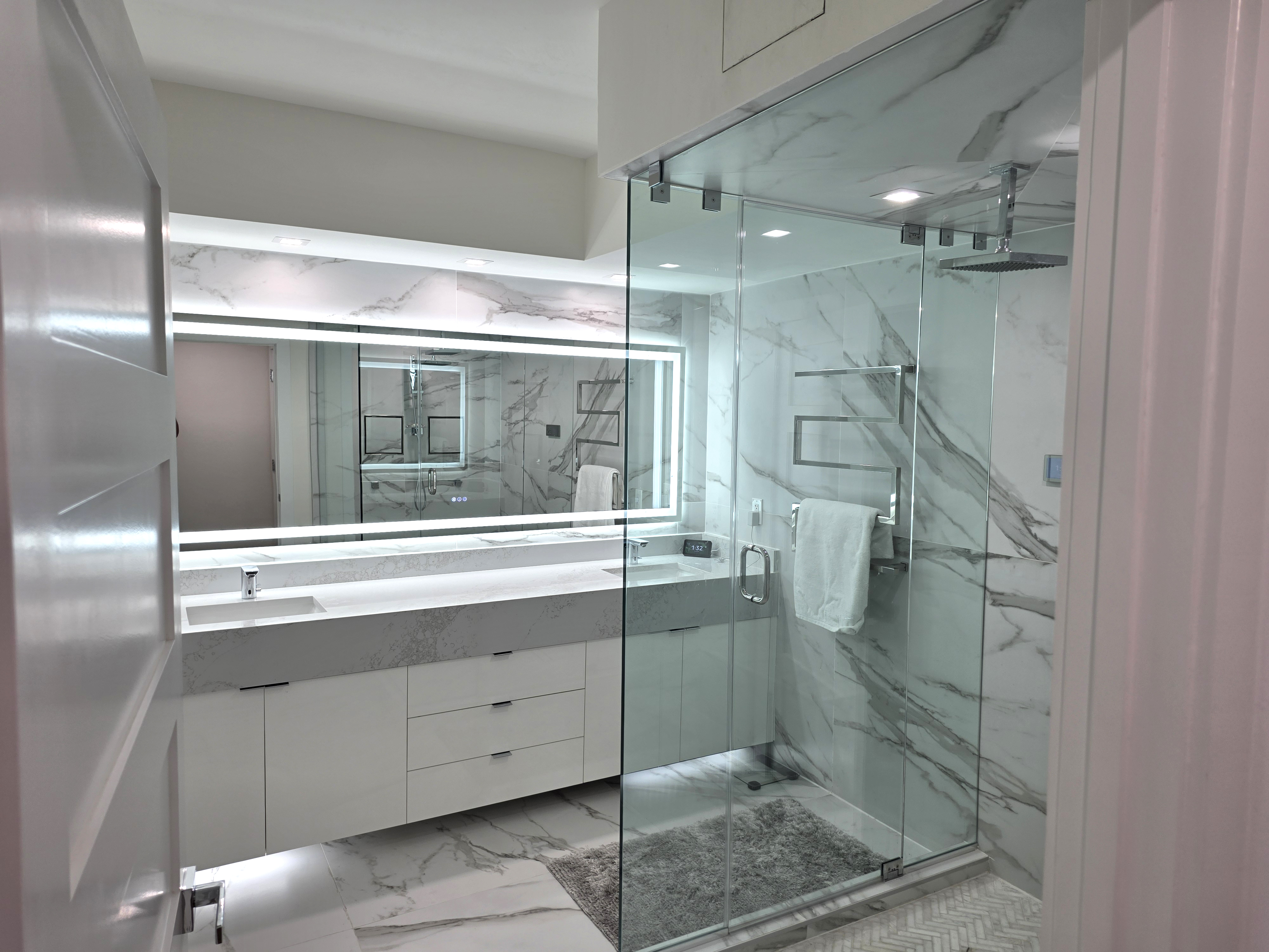 Luxury master bathroom renovation by Coastal Signature Homes